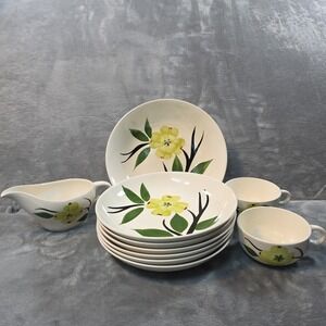 Vintage MCM Joni Dixie Dogwood 6 Salad 1 L Bowl 2 Cup 1 Gravy